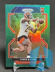 2021 Panini Chris Evans #424 Green Prizm Rookie RC Bengals